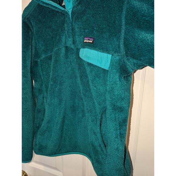 Patagonia Fleece Sweater Women's Size Medium M Re-Tool Polartec Teal Blue - Picture 6 of 11
